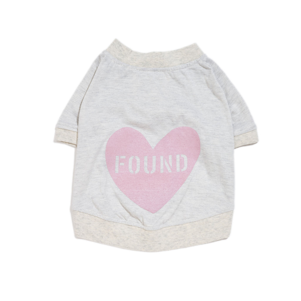 FMA full heart animal t-shirt heather gray mauve