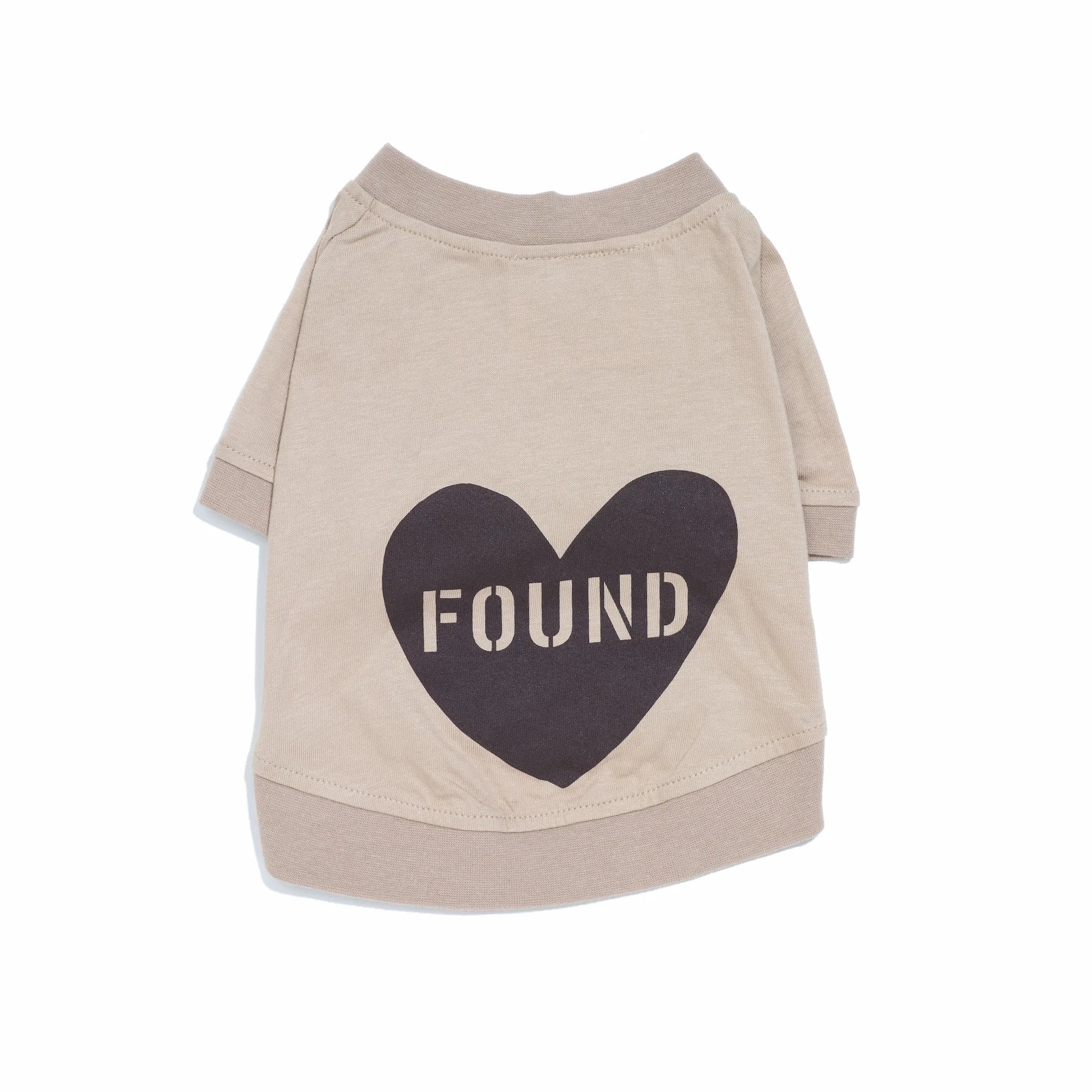 FMA Big Full Heart Animal T-Shirt Taupe Chocolate