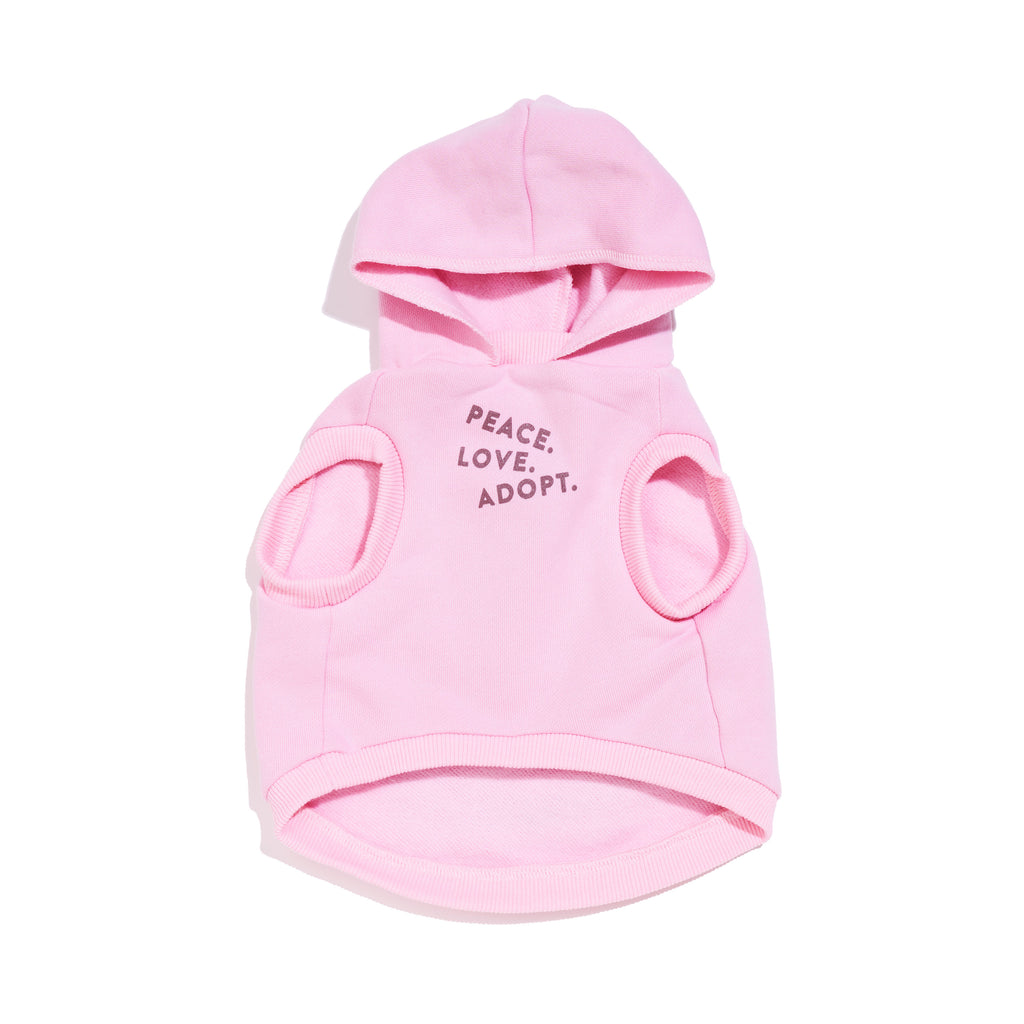 FMA Big full heart animal hoodie pink mauve
