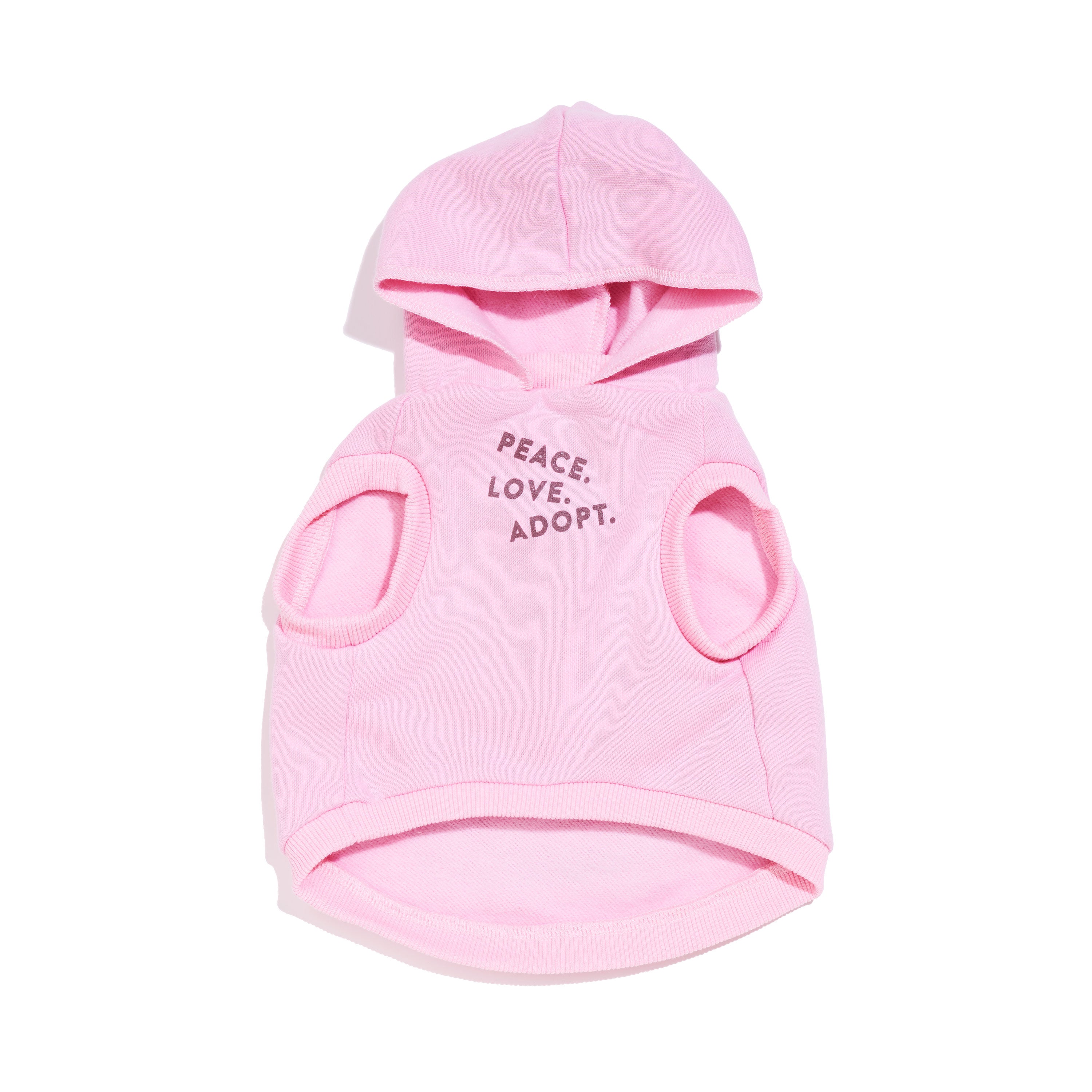 FMA Big full heart animal hoodie pink mauve