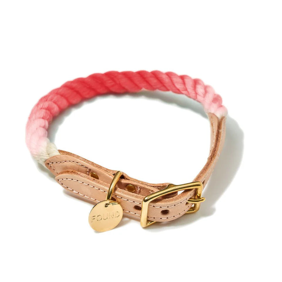 FMA rope ombre collar coral