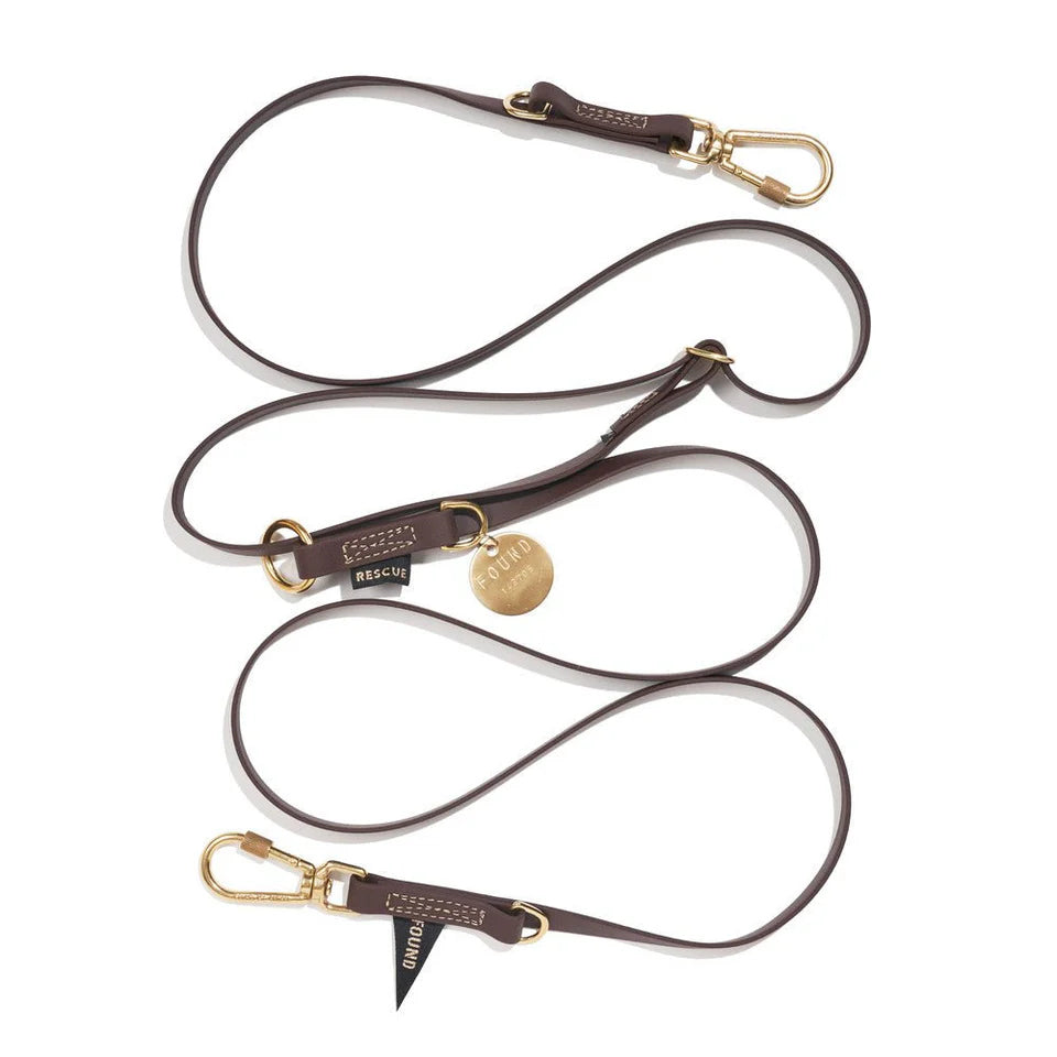 FMA water resistant 7ft leash brown