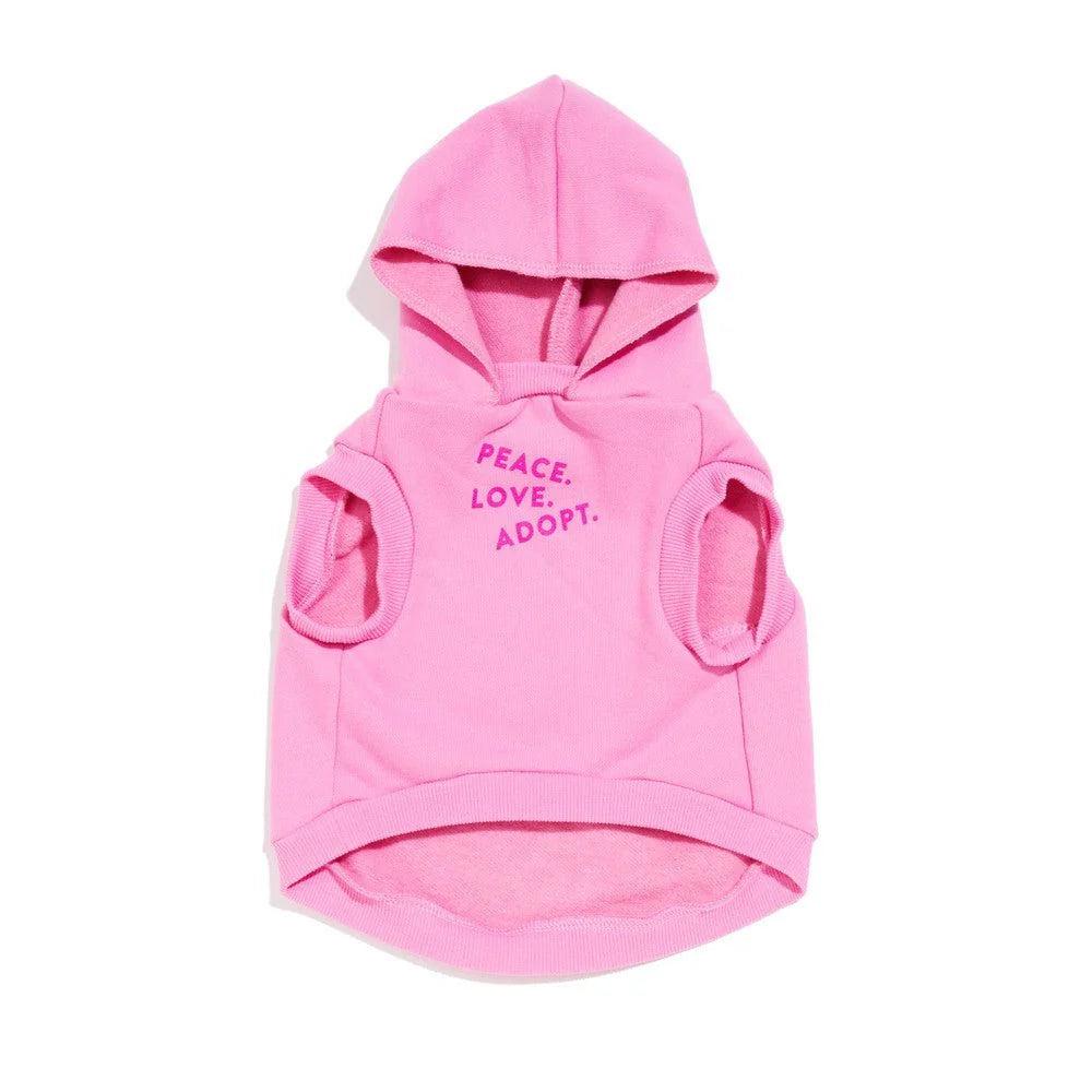 FMA Big Full Heart Animal Hoodie Pink Magenta