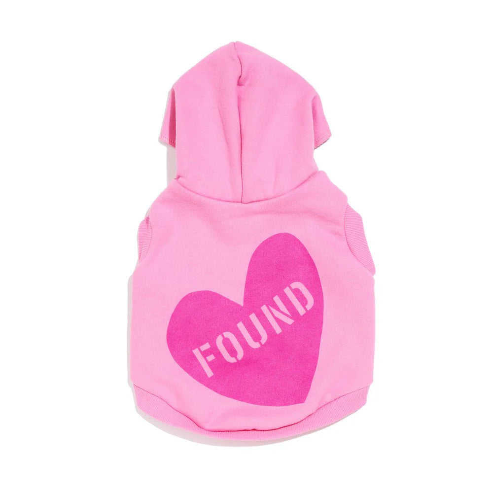 FMA Big Full Heart Animal Hoodie Pink Magenta