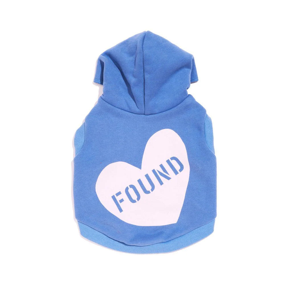 FMA Big Full Heart Animal Hoodie Periwinkle Light Pink