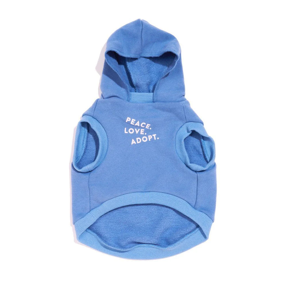 FMA Big Full Heart Animal Hoodie Periwinkle Light Pink