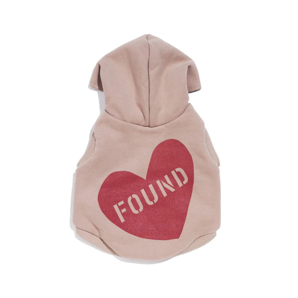 FMA Big Full Heart Animal Hoodie Taupe Rust