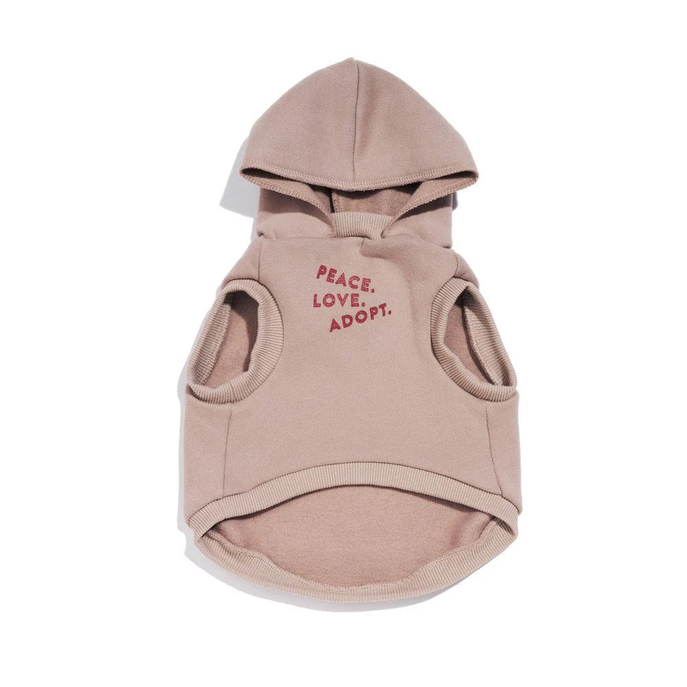 FMA Big Full Heart Animal Hoodie Taupe Rust