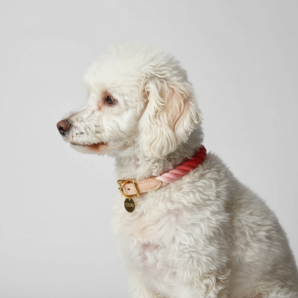 FMA rope ombre collar coral