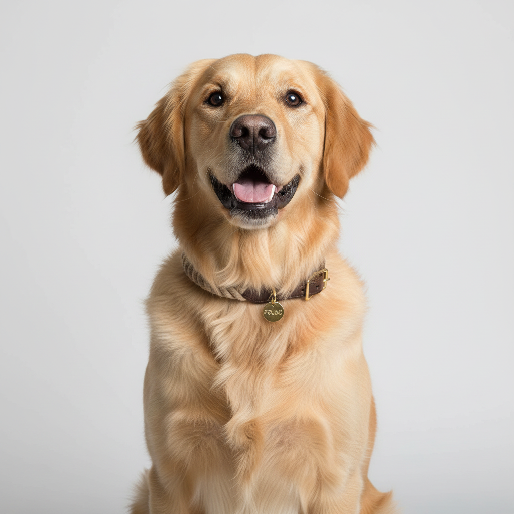 FMA rope collar dark tan