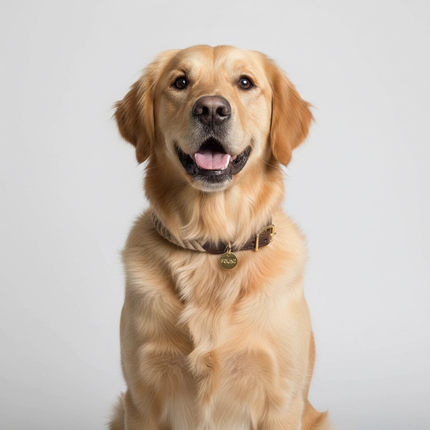 FMA Rope Collar Dark Tan